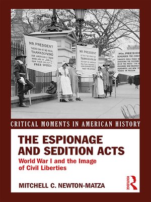 cover image of The Espionage and Sedition Acts